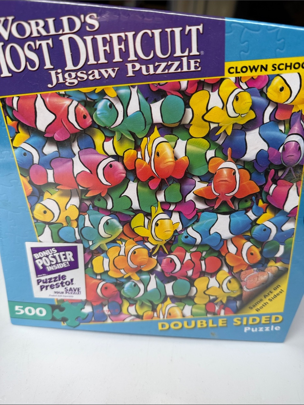 Worlds Most Difficult Buffalo David Bitton Clownfish Double-Sided Puzzle- 500pie